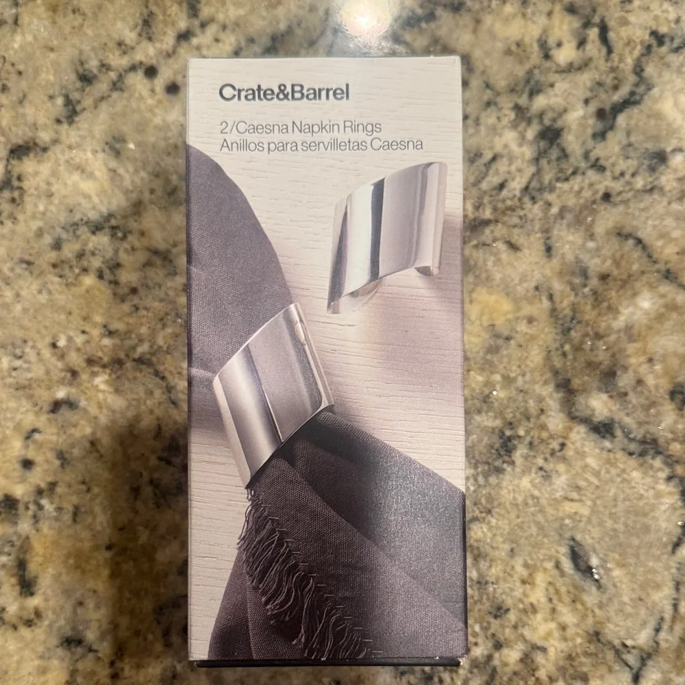 Silver Napkin Holder by Crate and Barrel